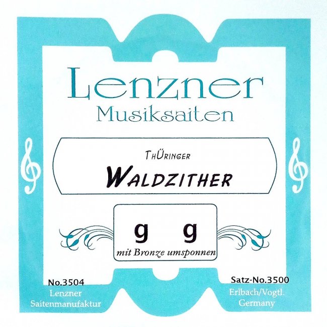 Lenzner Thüringer Waldzither Paar g-Saiten